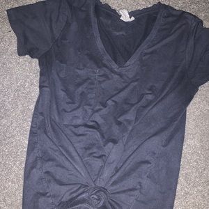 Suede/velvet t shirt